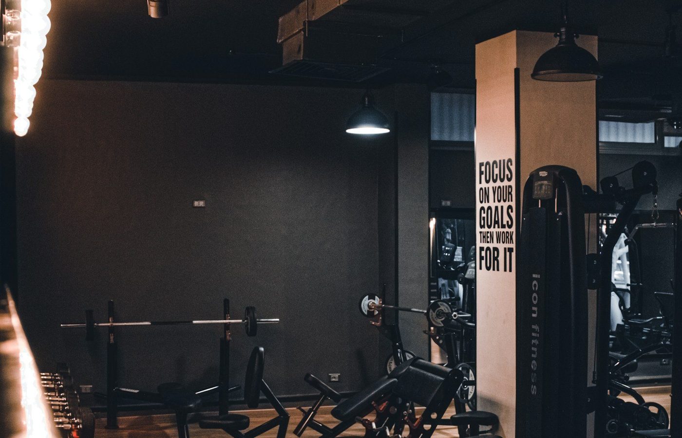 Athlete training in a premium gym